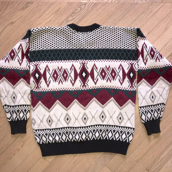 Vintage 80s Peconic Bay Traders Mens Heavy Cotton Sweater Size XL USA Made - Picture 4 of 9